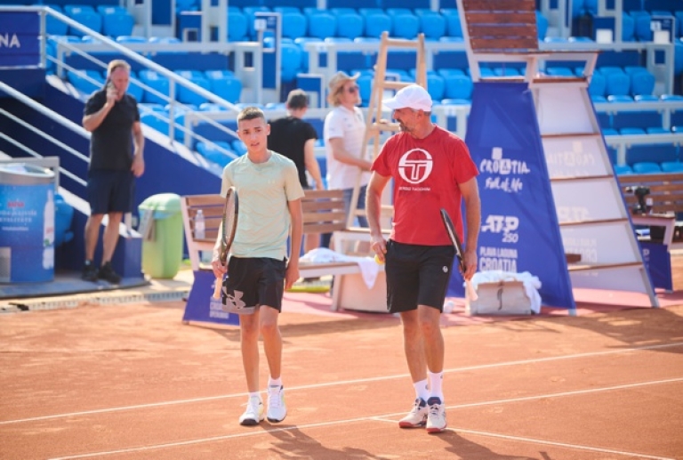 ATP Umag: Goran Ivanišević trenirao sa sinom Emanuelom